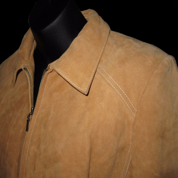 MARK EISEN SUEDE ZIPPER JACKET  XL - Picture 2 of 9
